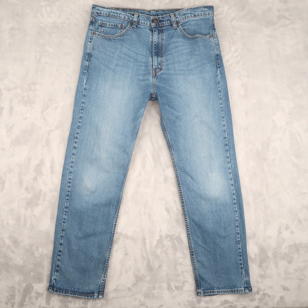 Levi Jeans Mens 36x32 Fit 35x30.5 Blue 505 Straight Leg 00505-1649 Stretch
